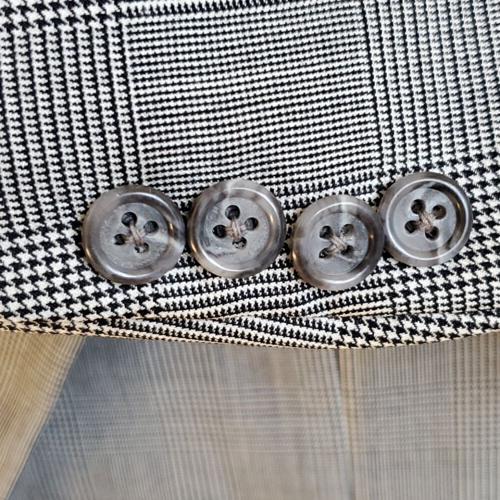 HICKEY-FREEMAN Houndstooth Jacket - Size 41 Short - Picture 5 of 8